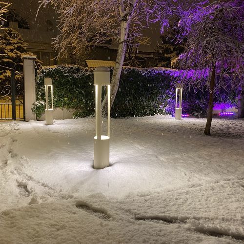 Leuchtpoller für Garten - ILIA - BSI LIGHTING TECHNOLOGIES INC. - modern / Edelstahl / mit Diffusor aus Hartglas