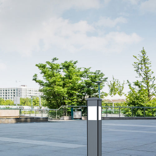 Moderner Leuchtpoller - SQ MILLENIUM - BSI LIGHTING TECHNOLOGIES INC. - extrudiertes Aluminium / LED / IP65