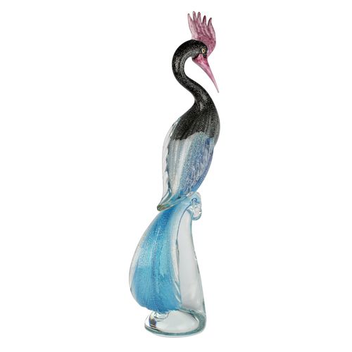 Muranoglas-Skulptur - LIMITED EDITION OF ART : MALE ROYAL HERON - Original Murano Glass s.n.c.