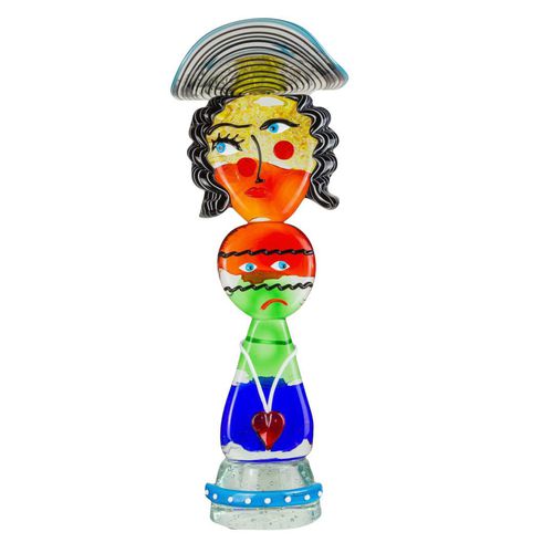 Muranoglas-Skulptur - PICASSO DREAM : TOTEM WOMAN - Original Murano Glass s.n.c.