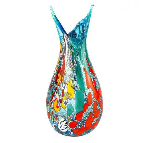 Moderne Vase - HARLEQUIN MIX COLOR : PAPILLON - Original Murano Glass s.n.c. - geblasenes Glas / Muranoglas / mehrfarbig
