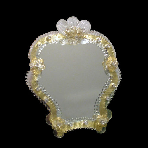 Tischspiegel - FLOWERS RE CARLO - Original Murano Glass s.n.c. - klassisch / Muranoglas / gold