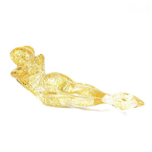 Muranoglas-Skulptur - LYING LOVERS - Original Murano Glass s.n.c. - Gold