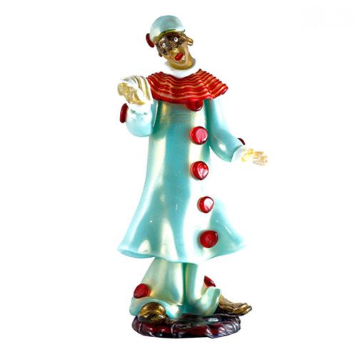 Muranoglas-Skulptur - VENETIAN OLD STYLE GOLDONIANI : PIERROT - Original Murano Glass s.n.c.