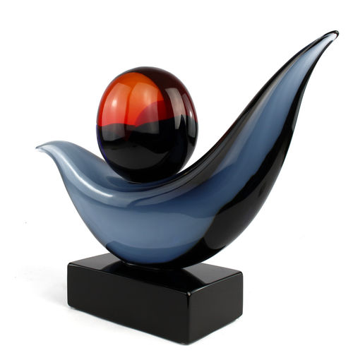 Muranoglas-Skulptur - ABSTRACT : SUNSET ON THE SEA - Original Murano Glass s.n.c.