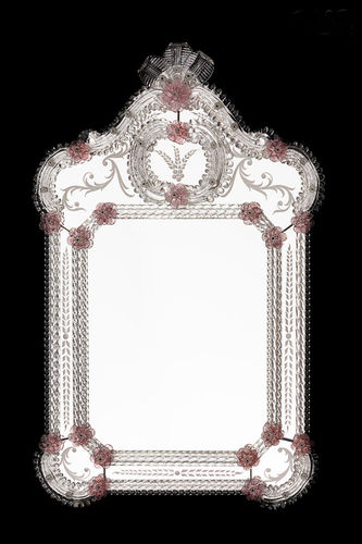 Wandmontierter Spiegel - SEXTUS - Original Murano Glass s.n.c. - venezianischer Stil / rechteckig / Muranoglas