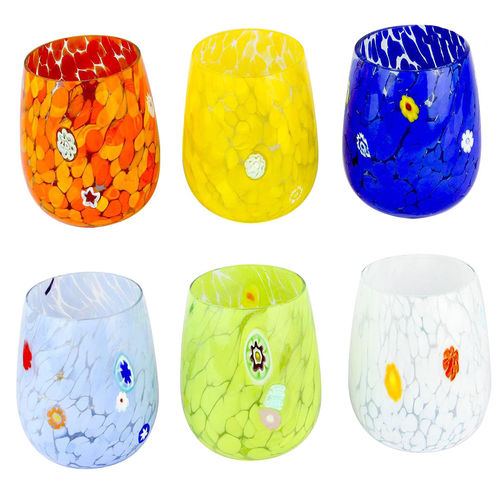 Weinglas - SPRING - Original Murano Glass s.n.c. - für Cocktails / geblasenes Glas / Muranoglas