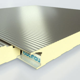 Sandwichpaneel für Fassaden - ISOPARETE PLISSÉ - ISOCINDU SA DE CV - für Wand / 2 Metall-Deckschichten / PUR-Kern