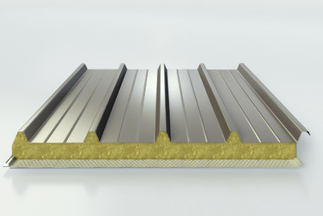 Sandwichpaneel für Dach - ISOFIRE FONO - ISOCINDU SA DE CV - 2 Metall-Deckschichten / Steinwollekern / nicht brennbar