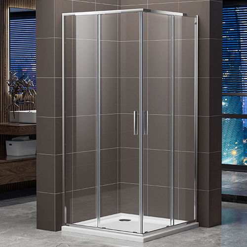 Glas-Duschkabine - A2721 - Shaoxing Joyful Bathroom Co., Ltd - Aluminiumlegierung / mit Flügeltür / quadratisch