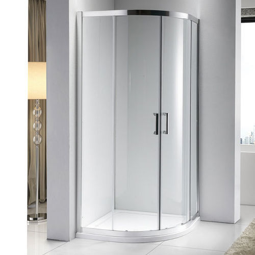 Glas-Duschkabine - A1800 - Shaoxing Joyful Bathroom Co., Ltd - mit Schiebetür / für Eckeinbau / Transparentglas