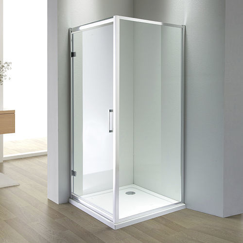 Glas-Duschkabine - A1825 - Shaoxing Joyful Bathroom Co., Ltd - mit Schiebetür / für Eckeinbau / Transparentglas