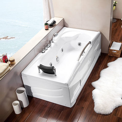 Whirlpool zum Aufstellen - A001 - Shaoxing Joyful Bathroom Co., Ltd - rechteckig / Zweisitzer / Acryl