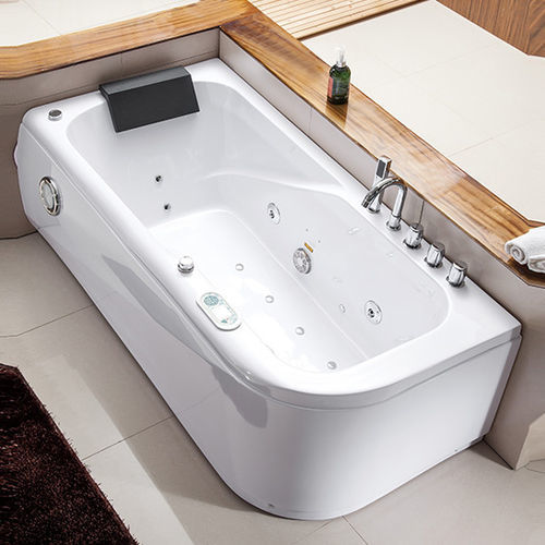 Whirlpool zum Aufstellen - A040 - Shaoxing Joyful Bathroom Co., Ltd - rechteckig / Zweisitzer / Acryl