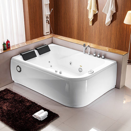 Whirlpool zum Aufstellen - A041 - Shaoxing Joyful Bathroom Co., Ltd - rechteckig / Zweisitzer / Acryl
