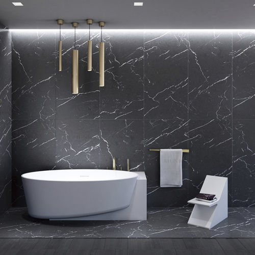 Ovale Badewanne - B117W5 - Munk Building Materials Co., Ltd. - freistehend / für Wohnungen / Mineralwerkstoff