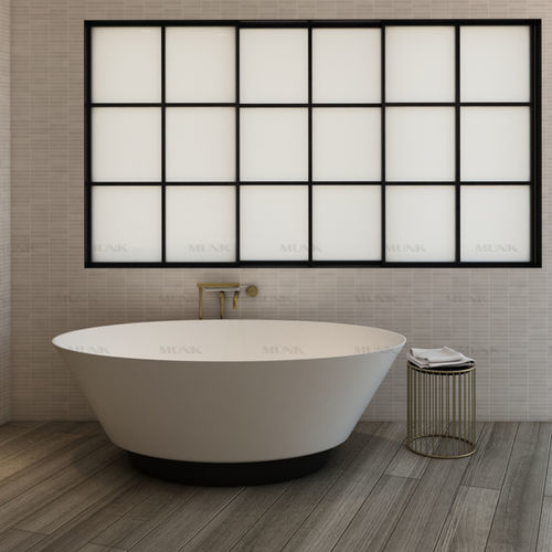Runde Badewanne - B116W3 - Munk Building Materials Co., Ltd. - freistehend / für Wohnungen / Mineralwerkstoff