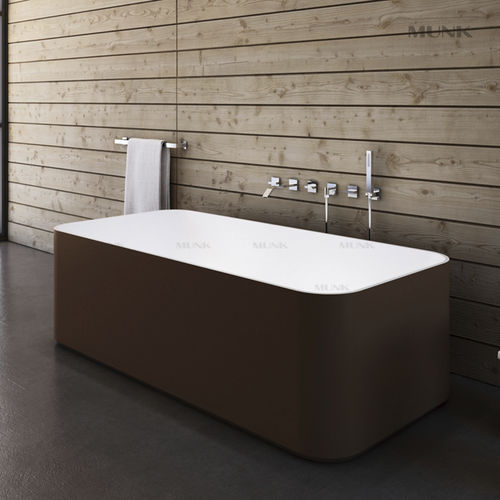 Freistehende Badewanne - B117W1 - Munk Building Materials Co., Ltd. - für Wohnungen / Mineralwerkstoff / Acryl