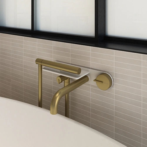 Badewannen-Einhebelmischer - 92W720 - Munk Building Materials Co., Ltd. - wandmontiert / Messing / Mineralwerkstoff