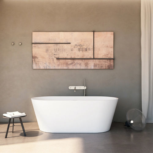 Ovale Badewanne - B11505 - Munk Building Materials Co., Ltd. - freistehend / für Wohnungen / Mineralwerkstoff
