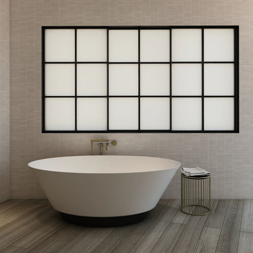 Ovale Badewanne - B116W3 - Munk Building Materials Co., Ltd. - selbsttragend / für Wohnungen / Mineralwerkstoff