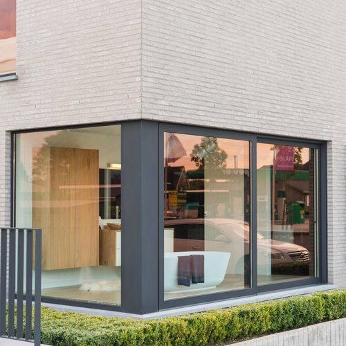 Aluminium-Terrassentür - ECO FUTURAL - Aliplast - mit Doppelverglasung / Sicherheit / wärmeisoliert
