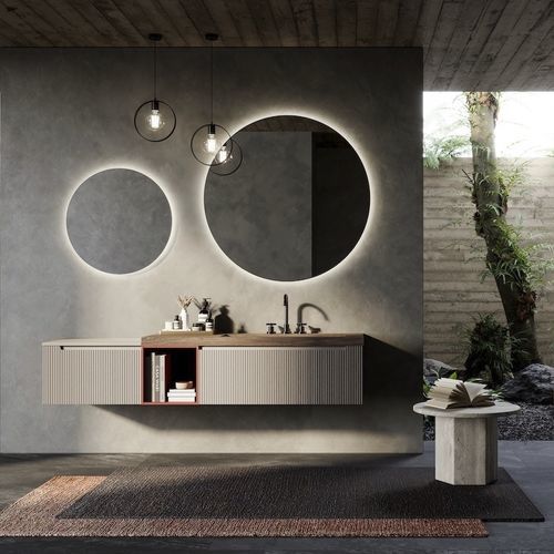 Wandmontierter Waschtisch-Unterschrank - VERTIGO EVOLUTION VE17 - PUNTOTRE - HPL / Polymer / modern