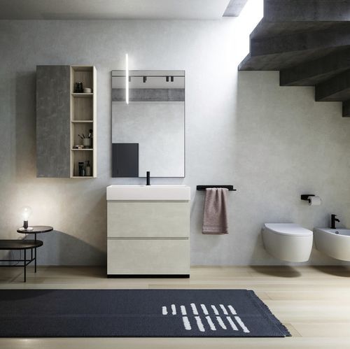 Freistehender Waschtisch-Unterschrank - COMP.13 - PUNTOTRE - Laminat / modern / ohne Tür