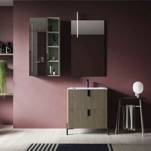 Freistehender Waschtisch-Unterschrank - VERTIGO 5 - PUNTOTRE - Polymer / modern / ohne Tür