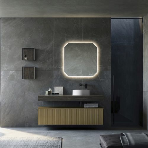 Wandhängender Waschtisch-Unterschrank - VERTIGO 7 - PUNTOTRE - Polymer / modern / ohne Tür