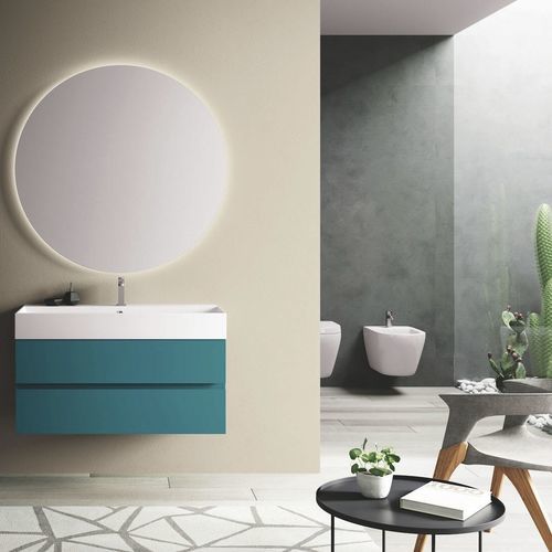 Wandhängender Waschtisch-Unterschrank - U&D 11 - PUNTOTRE - Keramik / Laminat / modern