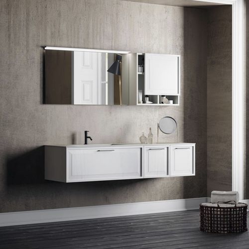 Wandhängender Waschtisch-Unterschrank - ROMA 9 - PUNTOTRE - Holz / Stil / ohne Tür