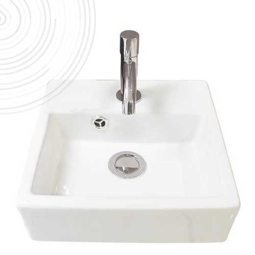 Wand-Handwaschbecken - 99259 - AYOR BATHROOM - quadratisch / Keramik