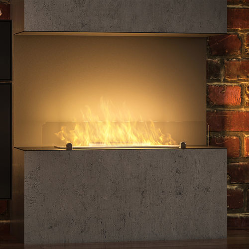 Bioethanol-Kamin - INSIDE C800V1 - INFIRE Karol Lipka - wandmontiert / für Wandmontage / mit 3 Sichtseiten