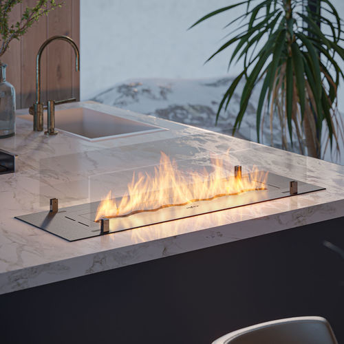 Zentral-Kamineinsatz - BLACK 1000 - INFIRE Karol Lipka - Bioethanol / Stahl / modern
