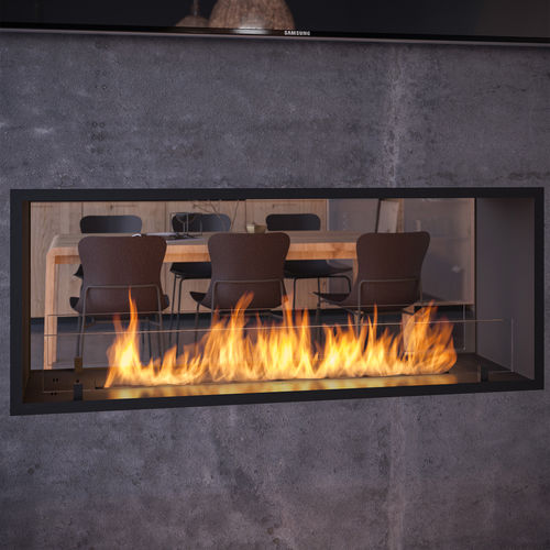 Bioethanol-Kamin - 2SIDE 1200 SLIM - INFIRE Karol Lipka - Einbau / für Wandmontage / doppelseitig
