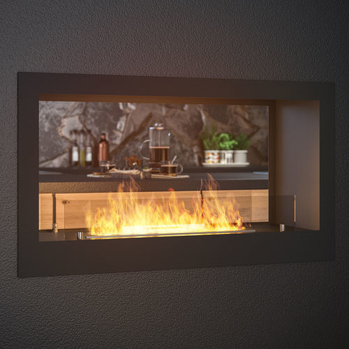 Bioethanol-Kamin - 2 SIDE 900 - INFIRE Karol Lipka - Einbau / für Wandmontage / doppelseitig