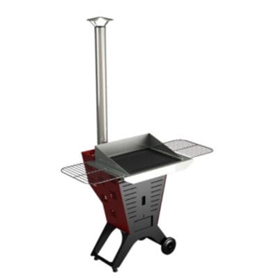 Pelletgartengrill - POLDO EASY - Laminox S.r.l. - auf Rollen / Metall