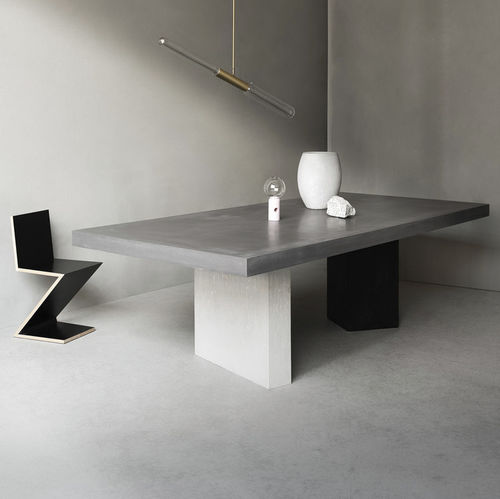 Moderner Esstisch - EUCLIDE - FORMA&CEMENTO - Metall / Beton / Verbundwerkstoff