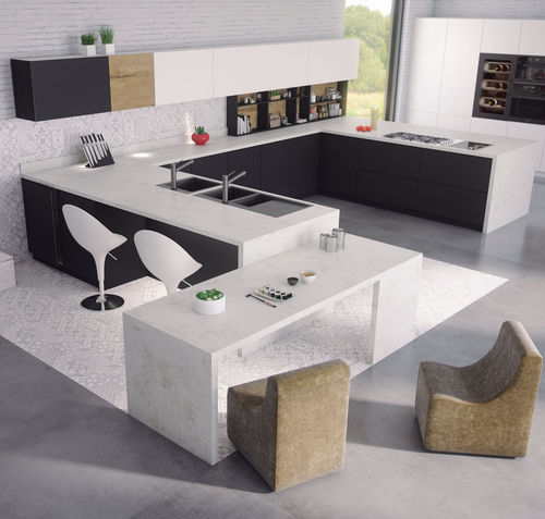 Moderne Küche - BC3 - NTM Fenix® / U-Rohr / ohne Griff