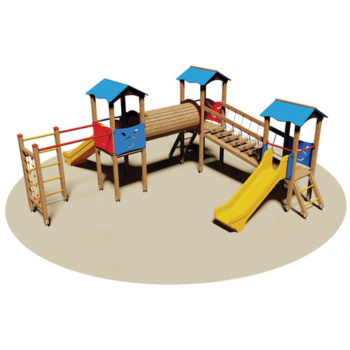 Holz-Spielplatzgerät - GE159 - Play Wily - Tutto Gonfiabili - modular
