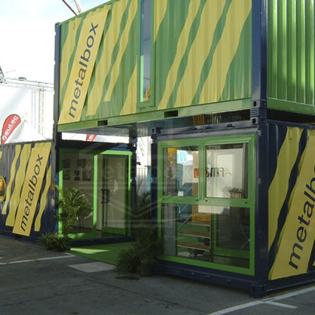 Fertigbau-Gebäude - metalbox spa - Metall / Stahlrahmen / für Einzelhandel