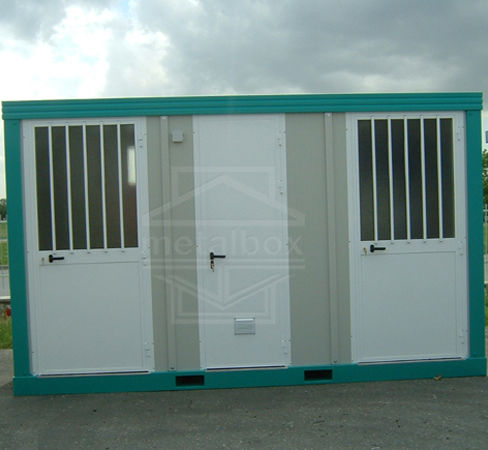 Fertigbau-Gebäude - metalbox spa - Metall / Stahlrahmen / für Umkleideräume