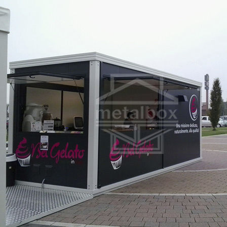 Fertigbau-Gebäude - metalbox spa - Metall / Stahlrahmen / für Restaurants