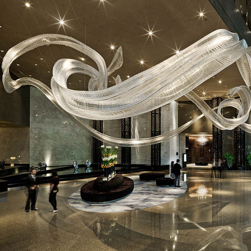 Kronleuchter / originelles Design - Jako Lighting - Kristall / Edelstahl