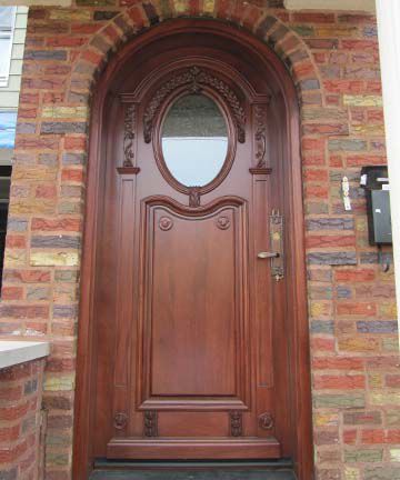 Eingangstür - CARVED : CR-116 - Granddoors - Mahagoni / einflügelig / halbverglast