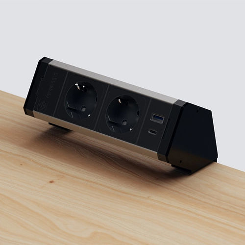 USB-Steckdose - VERSADESK - ASA International Group - doppelt / Schreibtisch / Tisch