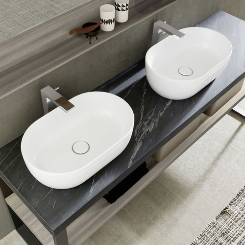 Aufsatzwaschbecken - C002 - BAXAR - Keramik / oval / modern