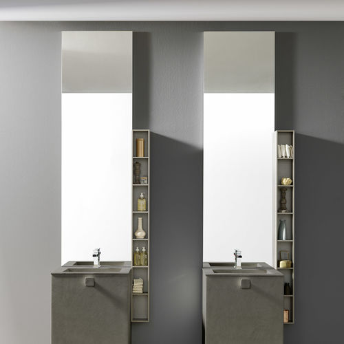 Wandmontierter Spiegel für Badezimmer - C005 - BAXAR - modern / rechteckig / LED-beleuchtet