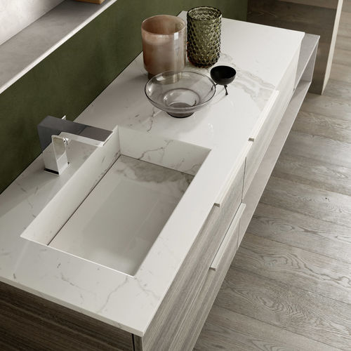 Einbauwaschbecken - C006 VAR - BAXAR - Keramik / rechteckig / modern